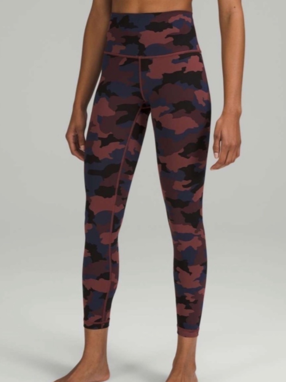 NEW Lululemon Wunder Under High-Rise Tight 2 Heritage 365 Camo Smoky Red Night